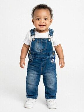 Kidscool Space Denim Overalls - Size 6-9 Months NWT